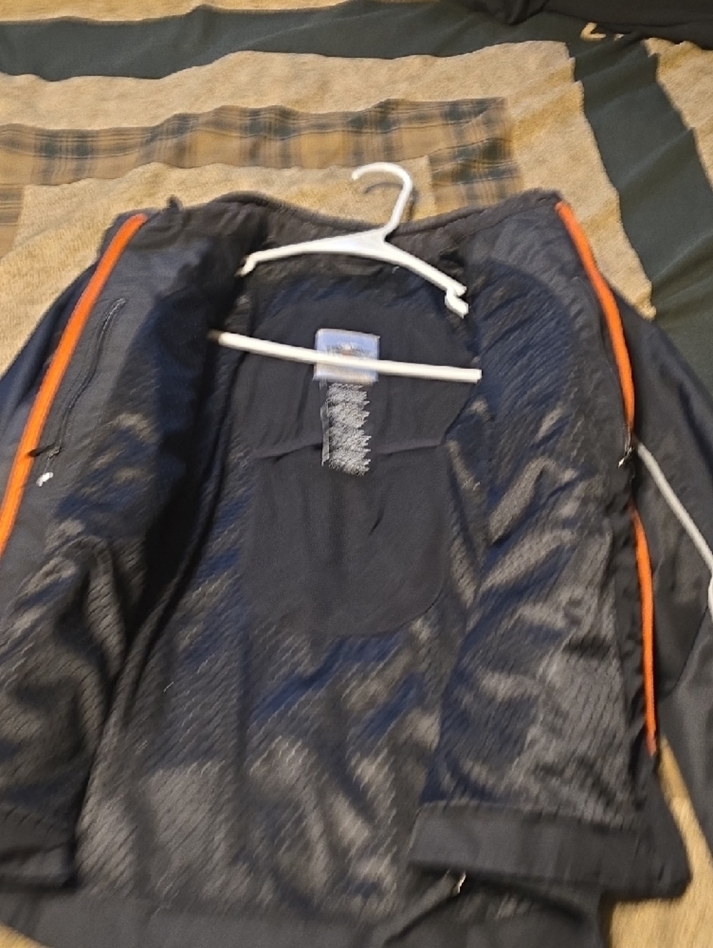 Harley-Davidson Black Jacket with White and Orange Accents Brand New Windproof - Picture 5 of 9